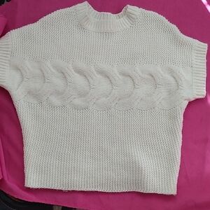 Suzanne Betro Cream Cable Knit Sweater